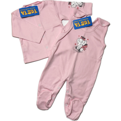 Komplet niemowlęcy bawełniany KAFTAN + ŚPIOCHY - TESTA Rozmiar 68